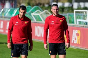 veretout mkhitaryan AS Roma Training Session