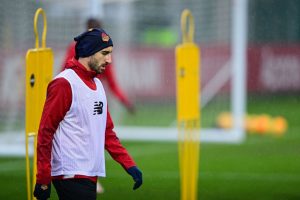 mkhitaryan AS Roma allenamento trigoria Training Session