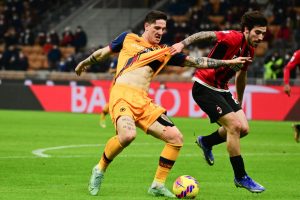 Nicolo Zaniolo AC Milan v AS Roma - Serie A