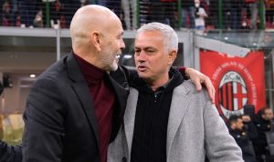 Jose Mourinho Pioli AC Milan v AS Roma - Serie A