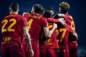Zaniolo Cristante Abraham Mkhitaryan Empoli FC v AS Roma - Serie A