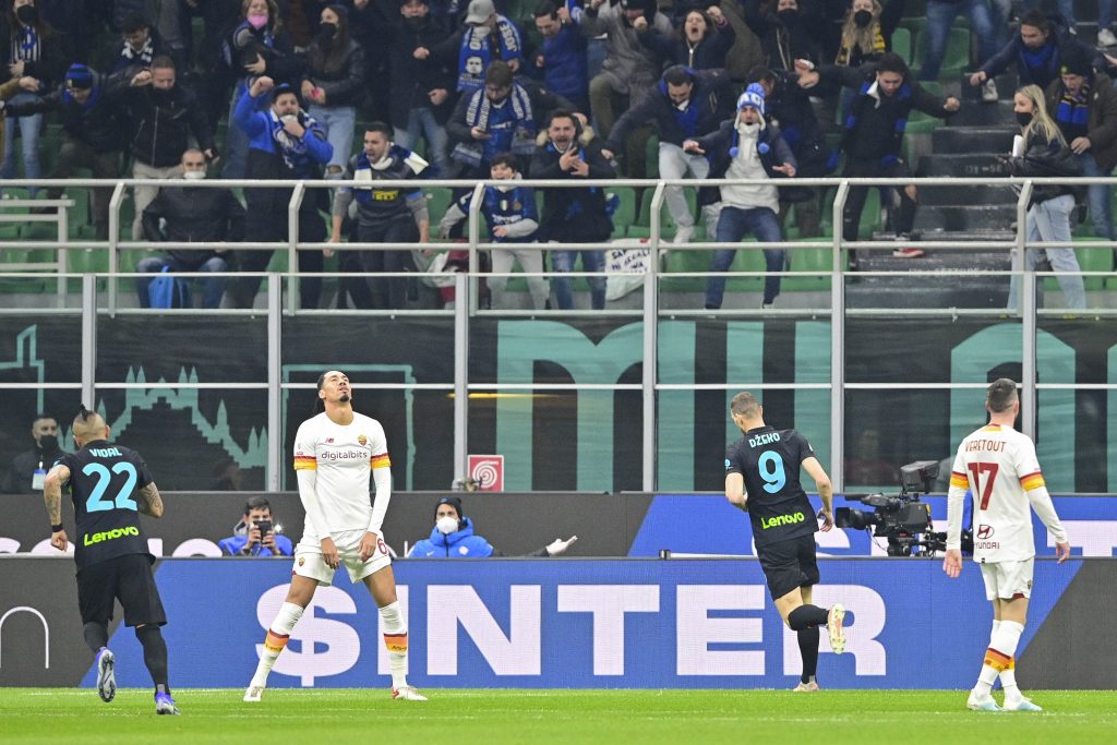 Smalling DzekoFC Internazionale v AS Roma - Coppa Italia