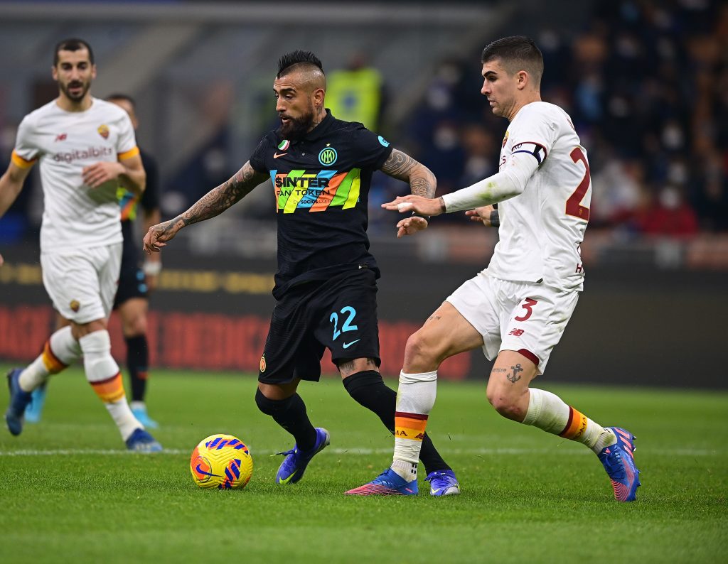 Mancini Vidal FC Internazionale v AS Roma - Coppa Italia