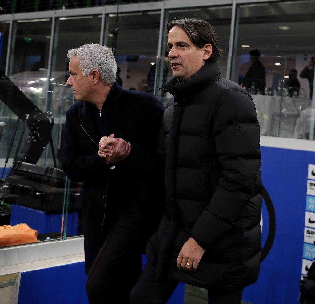 Mourinho Inzaghi FC Internazionale v AS Roma - Coppa Italia