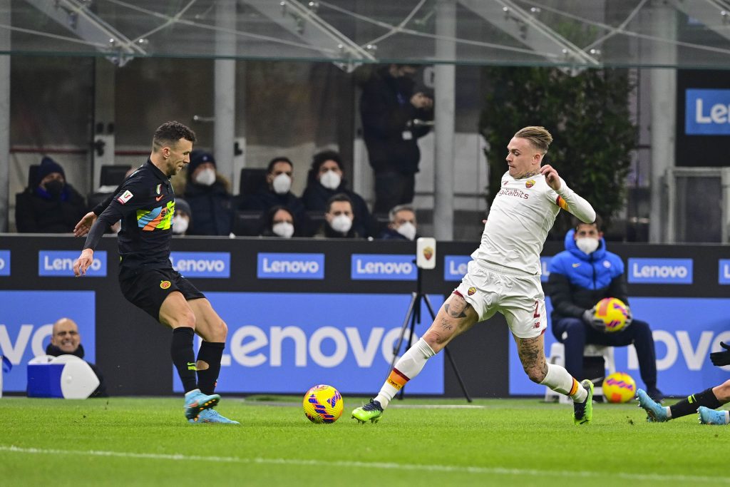 Karsdorp PerisicFC Internazionale v AS Roma - Coppa Italia