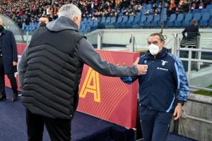 Josè Mourinho Maurizio Sarri AS Roma v SS Lazio - Serie A