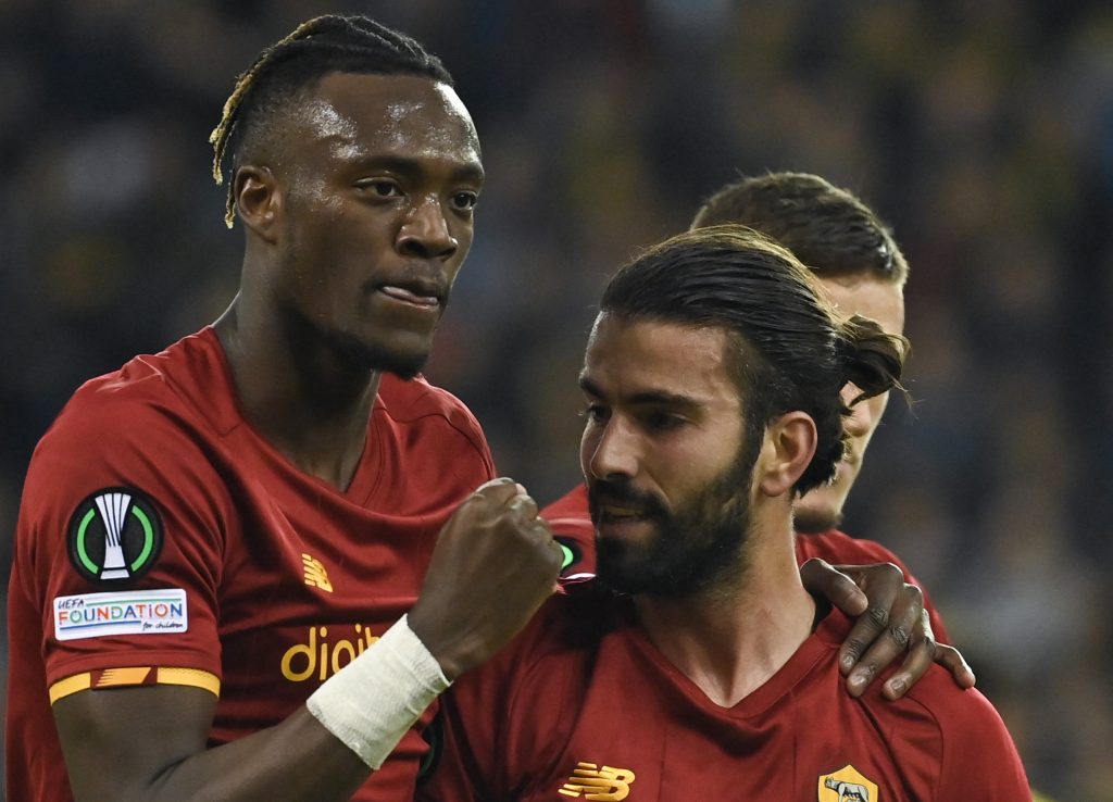 Sergio Oliveira Tammy Abraham Vitesse v AS Roma: Round of 16 Leg One - UEFA Europa Conference League