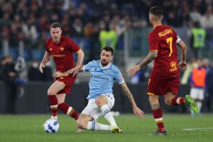 Veretout Pellegrini AS Roma v SS Lazio - Serie A
