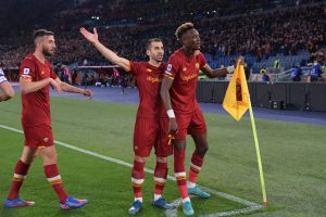 Tammy Abraham Henrtikh Mkhitaryan  AS Roma v SS Lazio - Serie A