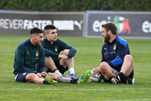 pellegrini mancini de rossi italia allenamento coverciano