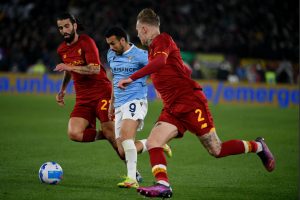 Pedro Rodriguez Oliveira Karsdorp AS Roma v SS Lazio - Serie A