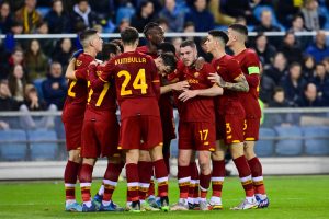 Sergio Oliveira Tammy Abraham Vitesse v AS Roma: Round of 16 Leg One - UEFA Europa Conference League