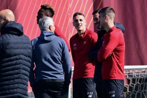 Zaniolo Mourinho AS Roma Training Session