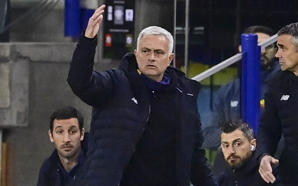 Josè Mourinho Vitesse v AS Roma: Round of 16 Leg One - UEFA Europa Conference League