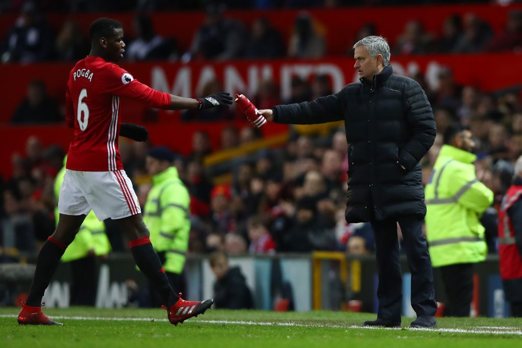 Mourinho Pogba Manchester United v Tottenham Hotspur - Premier League
