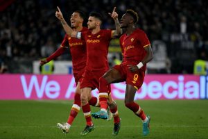 Tammy Abraham Lorenzo Pellegrini Smalling AS Roma v SS Lazio - Serie A