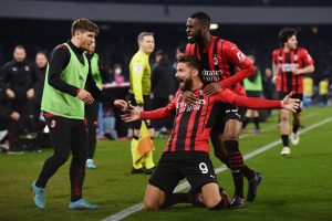 giroud SSC Napoli v AC Milan - Serie A