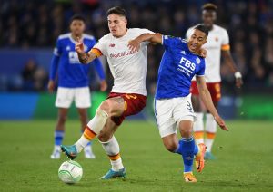 zaniolo Leicester City v AS Roma: Semi Final Leg One - UEFA Europa Conference League