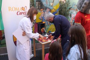 AS Roma Coach Jose Mourinho Visits Bambin Gesu Hospital