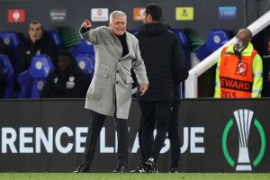 mourinho Leicester City v AS Roma: Semi Final Leg One - UEFA Europa Conference League