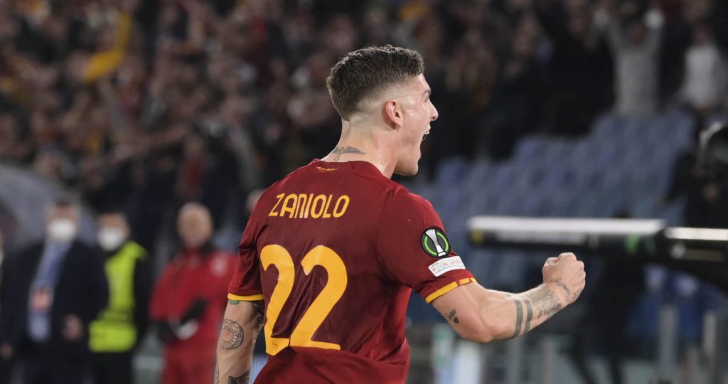 Zaniolo  AS Roma v FK Bod√∏/Glimt: Quarter Final Leg Two - UEFA Europa Conference League