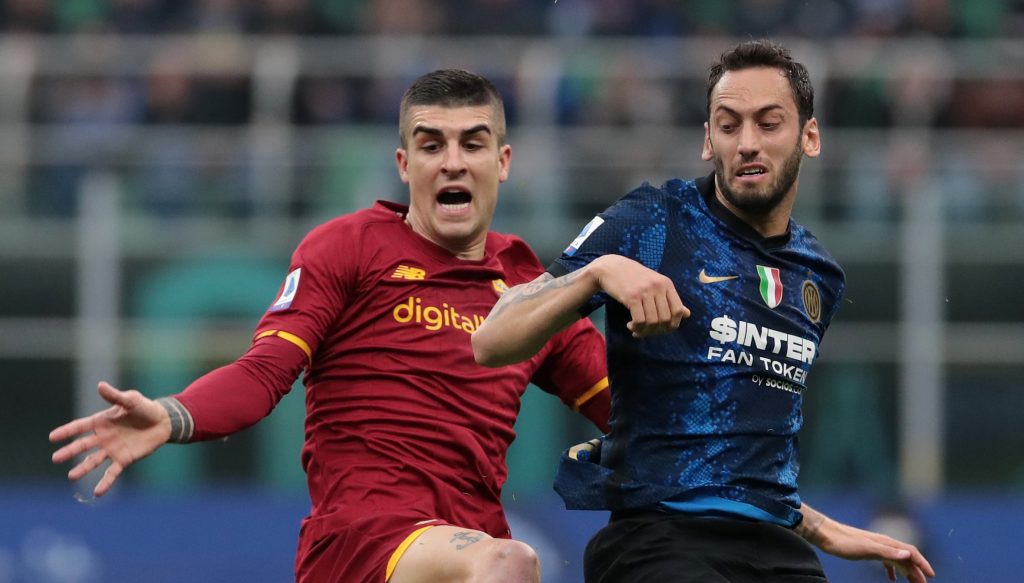 Mancini Calhanoglu FC Internazionale v AS Roma - Serie A