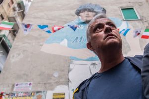 mourinho maradona napoli roma murale