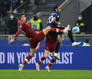mancini Calhanoglu FC Internazionale v AS Roma - Serie A