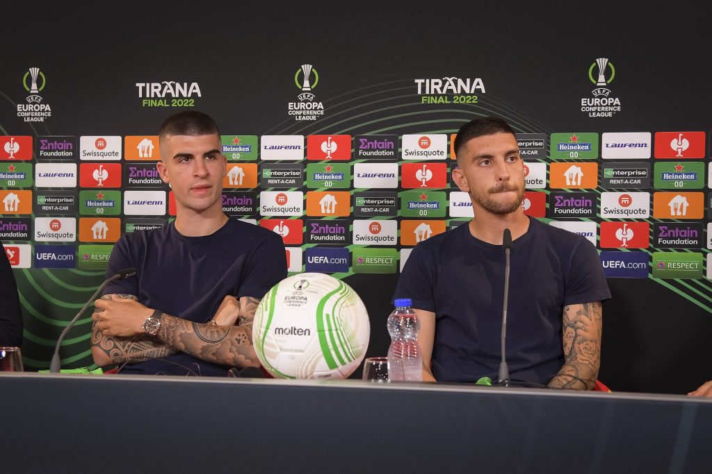 pellegrini mancini AS Roma Press Conference - UEFA Europa Conference League Final 2021/22