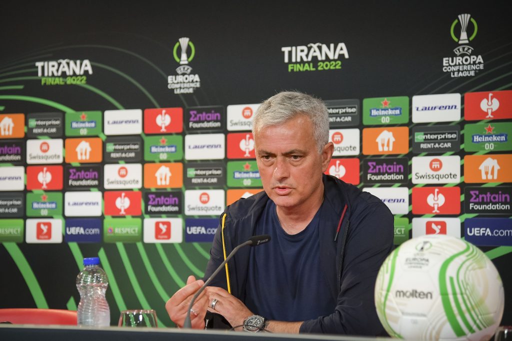 mourinho AS Roma Press Conference - UEFA Europa Conference League Final 2021/22