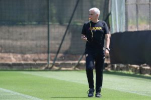 Mourinho AS Roma Training Session And Press Conference - UEFA Europa Conference League Final 2021/22