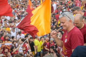 mourinho AS Roma UEFA Conference League Victory Parade
