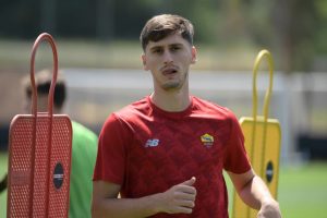 Kumbulla AS Roma Training Session And Press Conference - UEFA Europa Conference League Final 2021/22