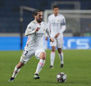 Isco Atalanta v Real Madrid  - UEFA Champions League Round Of 16 Leg One