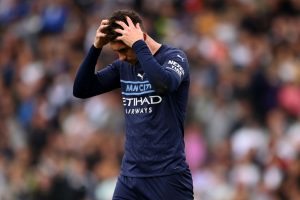 Laporte Leeds United v Manchester City - Premier League