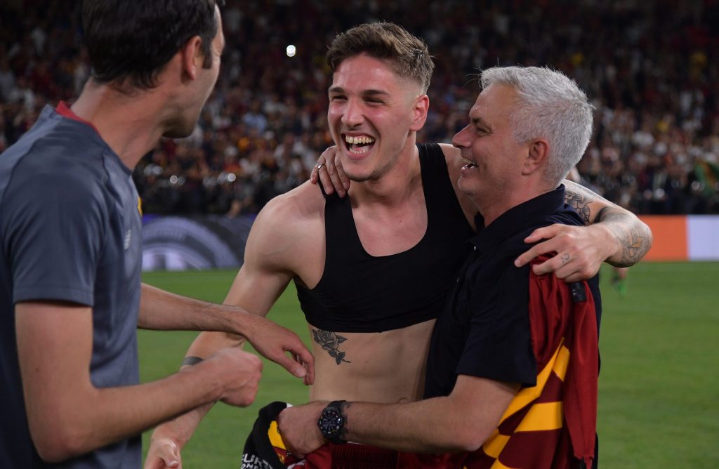 zaniolo mourinho AS Roma v Feyenoord - UEFA Europa Conference League Final 2021/22