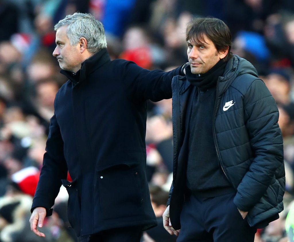 Mourinho Conte Manchester United v Chelsea - Premier League