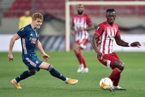 Camara Olympiacos v Arsenal - UEFA Europa League Round Of 16 Leg One
