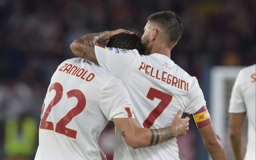 Pellegrini zaniolo AS Roma V Shakhtar Donetsk - Pre-Season Friendly
