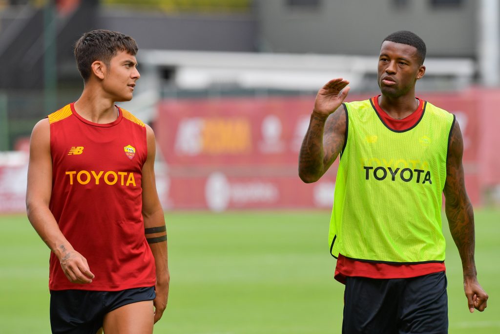 dybala wijnaldum AS Roma Training Session