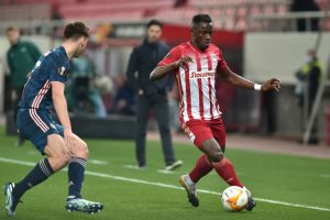 Camara Olympiacos v Arsenal - UEFA Europa League Round Of 16 Leg One