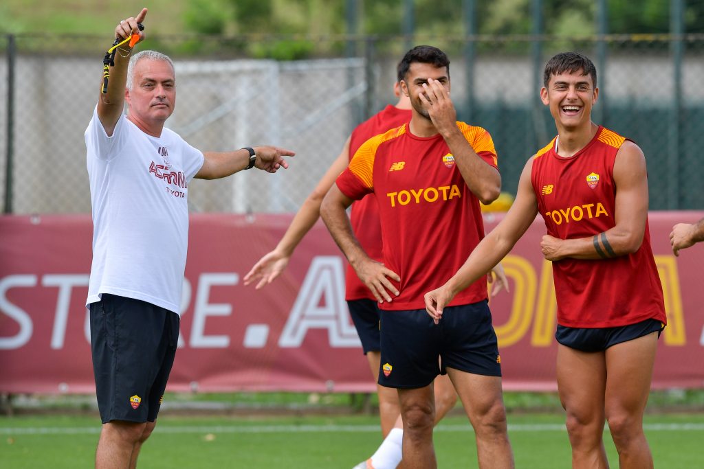 Mourinho Celik dybala AS Roma Training Session
