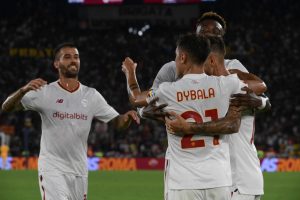 spinazzola dybala abraham pellegrini AS Roma V Shakhtar Donetsk - Pre-Season Friendly
