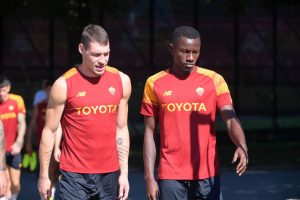 belotti camara AS Roma Training Session &amp; Press Conference
