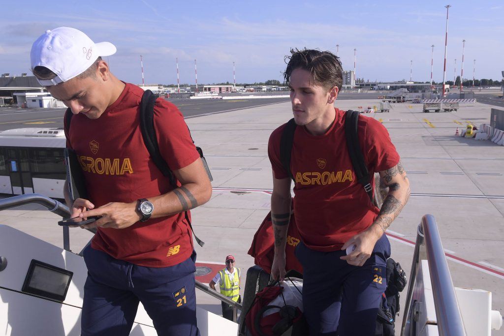 zaniolo dybala AS Roma Travel To Milan