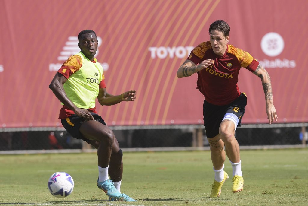 zaniolo camara As Roma Training Session