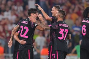 AS Roma v HJK Helsinki: Group C - UEFA Europa League Zaniolo Matic Spinazzola