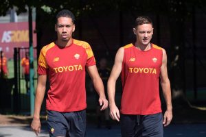 smalling Matic AS Roma Training Session &amp; Press Conference