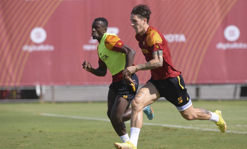 zaniolo camara As Roma Training Session