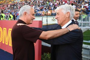 mourinho gasperini AS Roma v Atalanta BC - Serie A